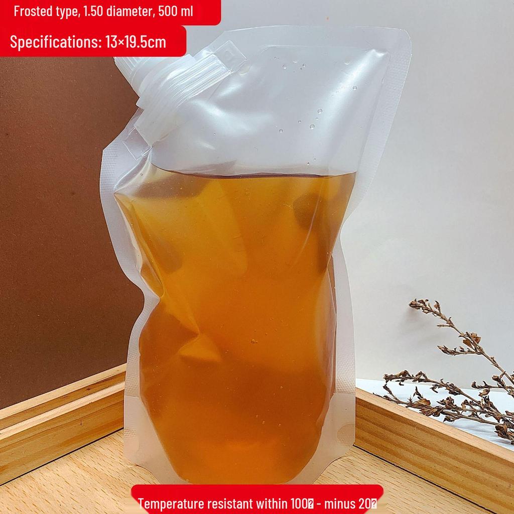 Large Caliber Self-Standing Angled Spout Bag for Food-Grade Liquid Portioning