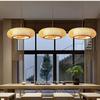 Bamboo Woven Rattan Ceiling Light Boho Hanging Pendant Lamp Flush Moun Light Fixture for Bedroom Living Room Dining Room Light
