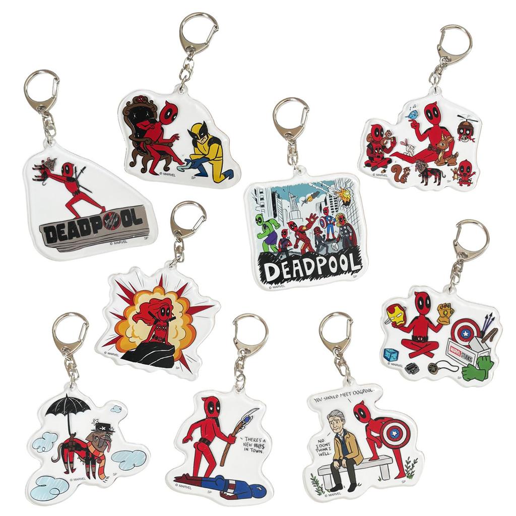 [Small Planet] Marvel Deadpool & Wolverine Blind Acrylic Stand Acrylic Keychain Complete Set of 9 Illustrations