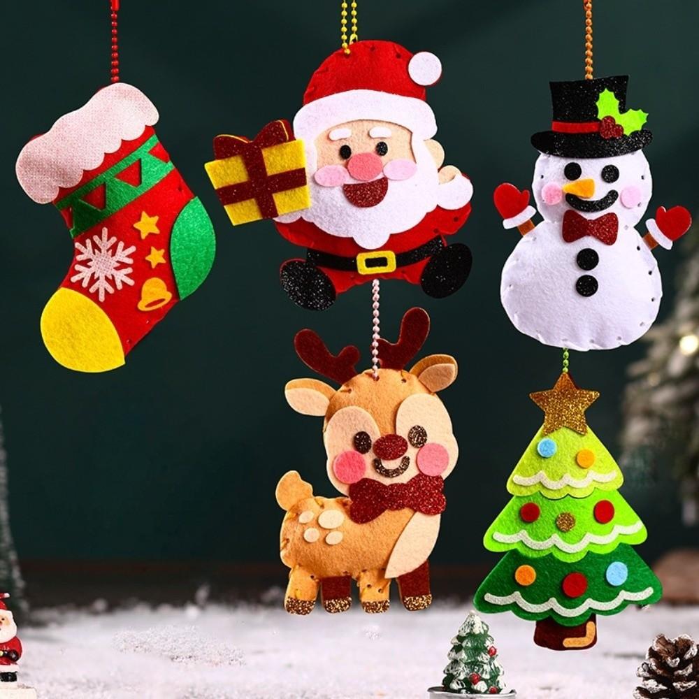 Santa Claus Xmas Non-Woven Charms Christmas Stocking Christmas Toy DIY Christmas Pendant Party