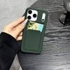 Luxury Card Bag Slot Holder Pocket Case For iPhone 17 16 15 14 13 12 11 Pro Max XS XR X 8 7 Plus Soft Silicone Shockproof Cover