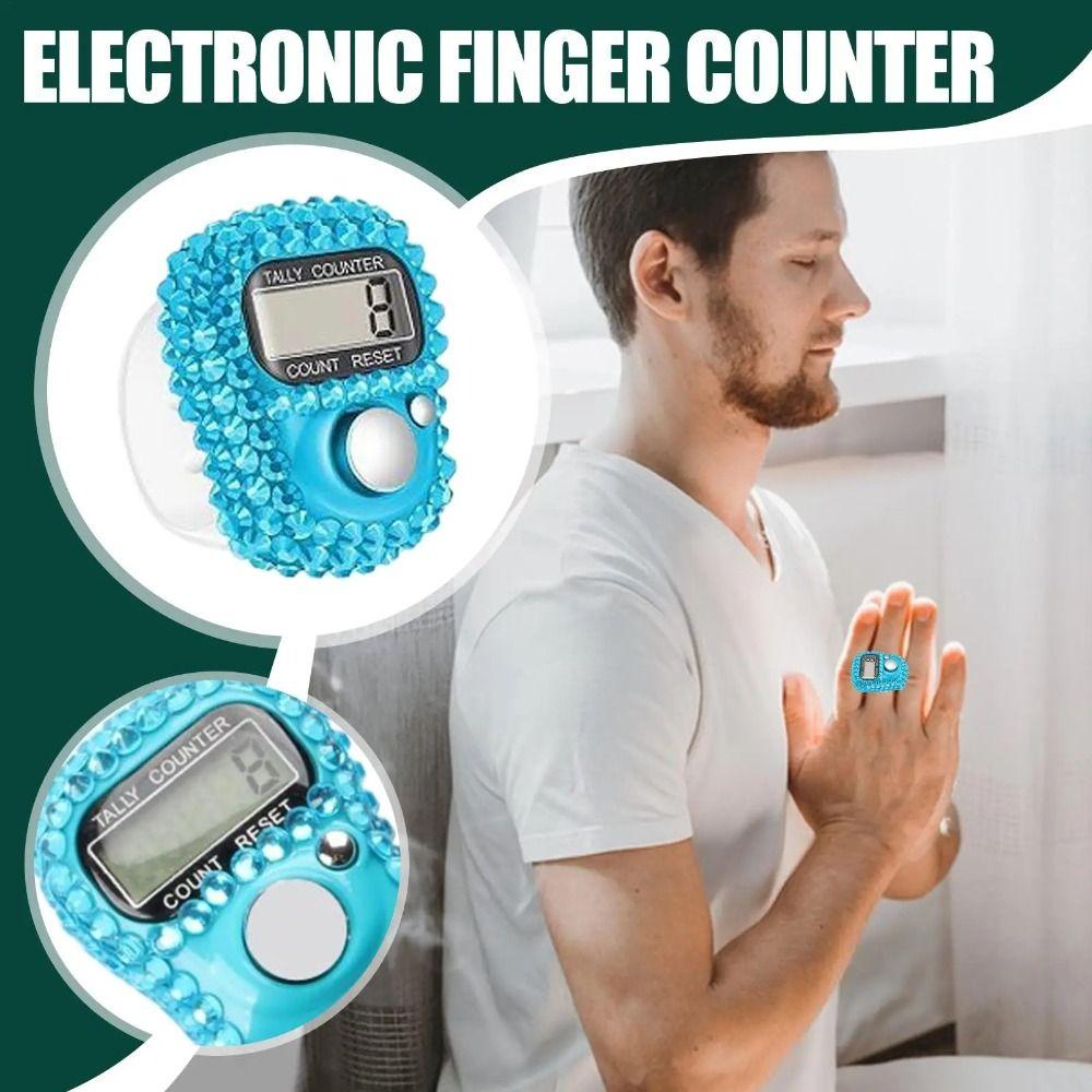 Diamond Decor Ring Counter Adjustable Strap Finger Tally Counter  Inventory Count