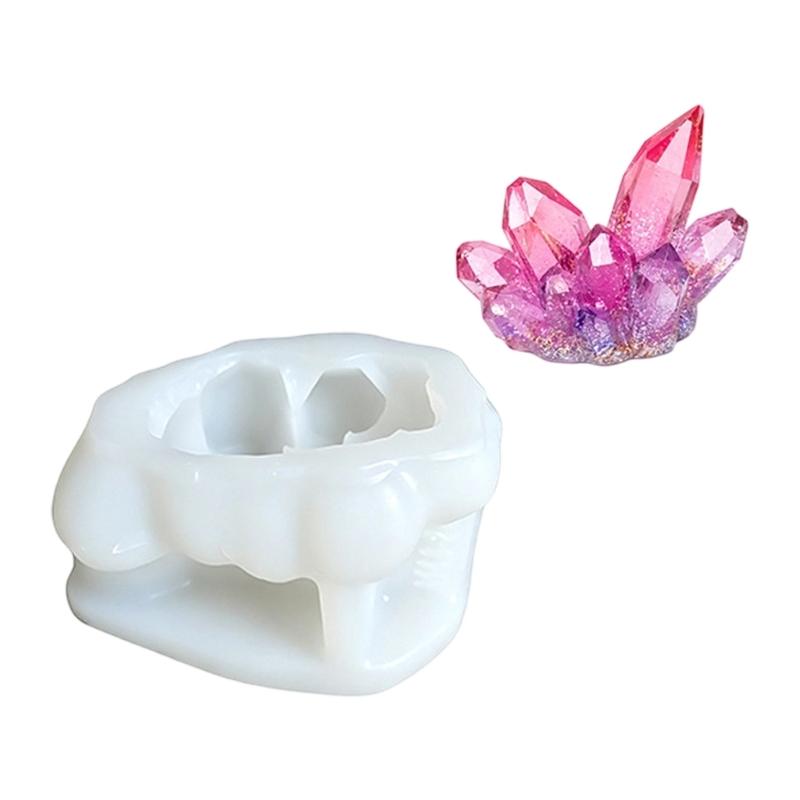 Flexible Silicone Crystal Molds with Raised and Recessed Cavity Detail for Candle Making, Resins, and Plasters Casting