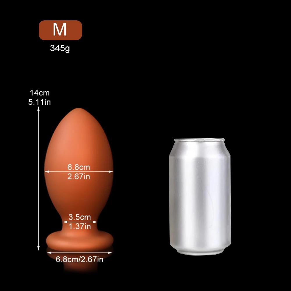 5 Size Huge Anal Plug Egg Butt Plug Sex Toys for Women Men Gay 18+ BDSM Prostate Massage Anal Dilation Soft Silicone Butplug