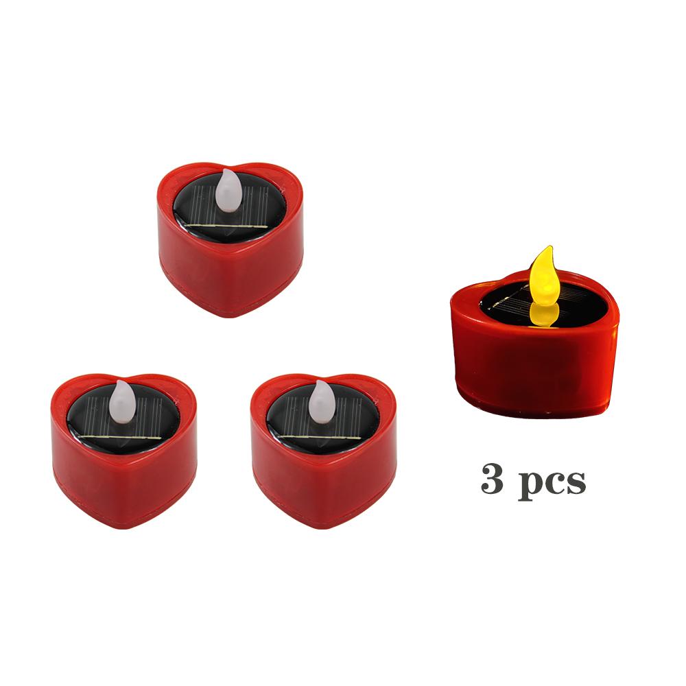 

Heart Candle LED Tea Lights Solar Romantic Flameless Decorations Special Night Set for Valentine s Day Wedding Anniversary