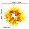 Elastic Floral Hair Tie Fabric Flower Hair Band Artificial Flower Hair Scrunchie  Summer Vacation
