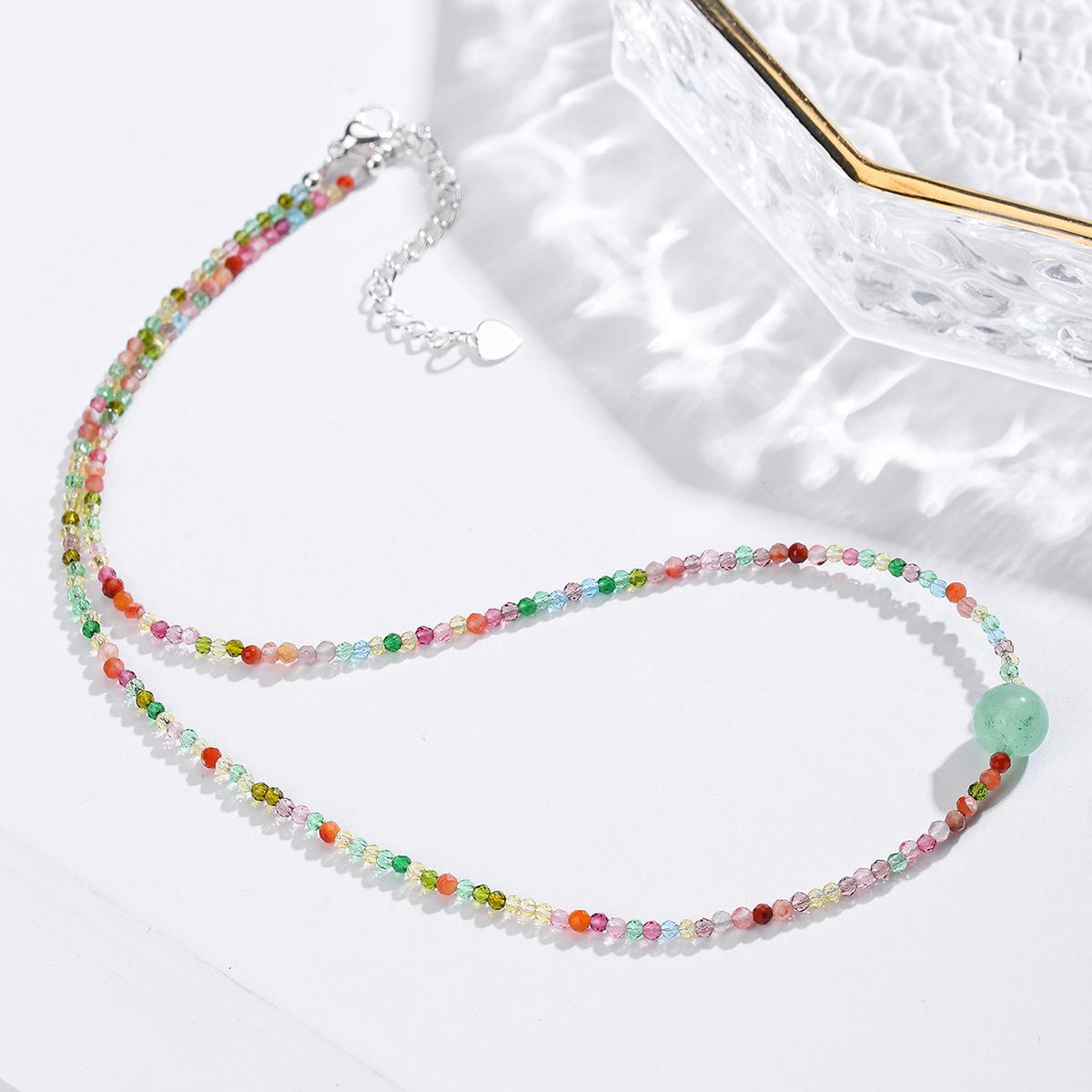 

Bohemian Amethyst Crystal Pendant & Beaded Choker Necklace