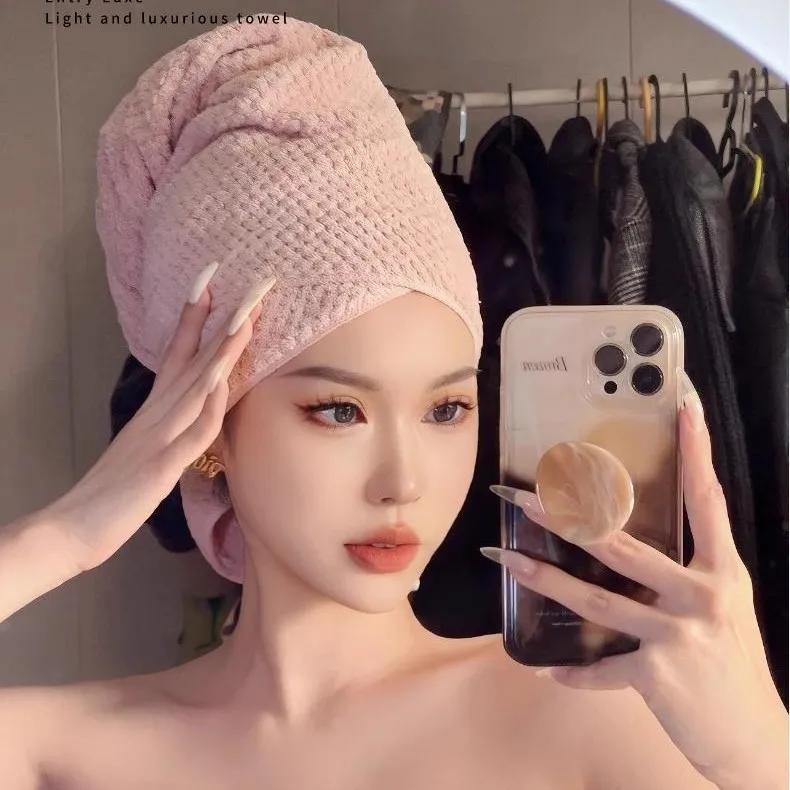 1Pc Large Absorbent Hair Towel Microfiber Soft Drying Towel With Stretch For Wet Curly Hair Long Hair Anti-Frizz Drying Quick