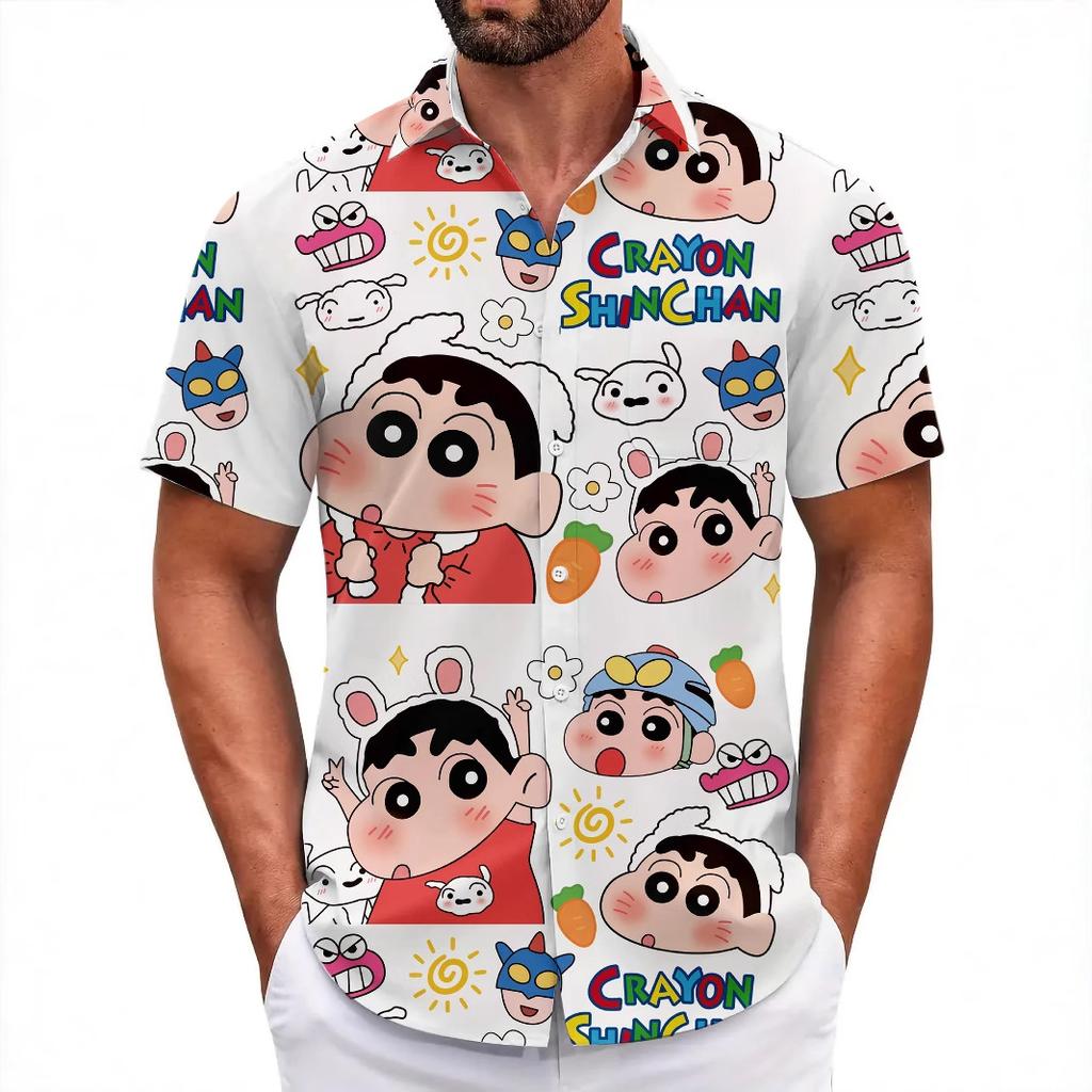 Summer Flower Shirt Men'S Beach Vintage Casual Tk3D Digital Printing Short Sleeve Men'S Large Size Shirt
