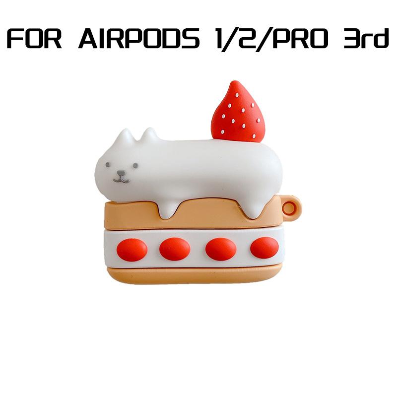 3D Kjeks Silikon Etui for AirPods 3 2021 3. Tegneserie Søtt Øretelefon Etui for AirPods Pro 3 2 1 Hodetelefon Ladeetui Deksel