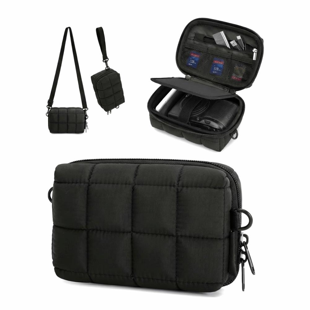 2 Carrying Ways Digital Camera Case Puffy Thickened Storage Bag Soft Shockproof Camera Insert Pouch Outdoor Photography