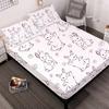 Cute Cartoon Rabbit Pattern Mattress Three-Piece Digital Printing Bedding Set Mattress Three-Piece Set