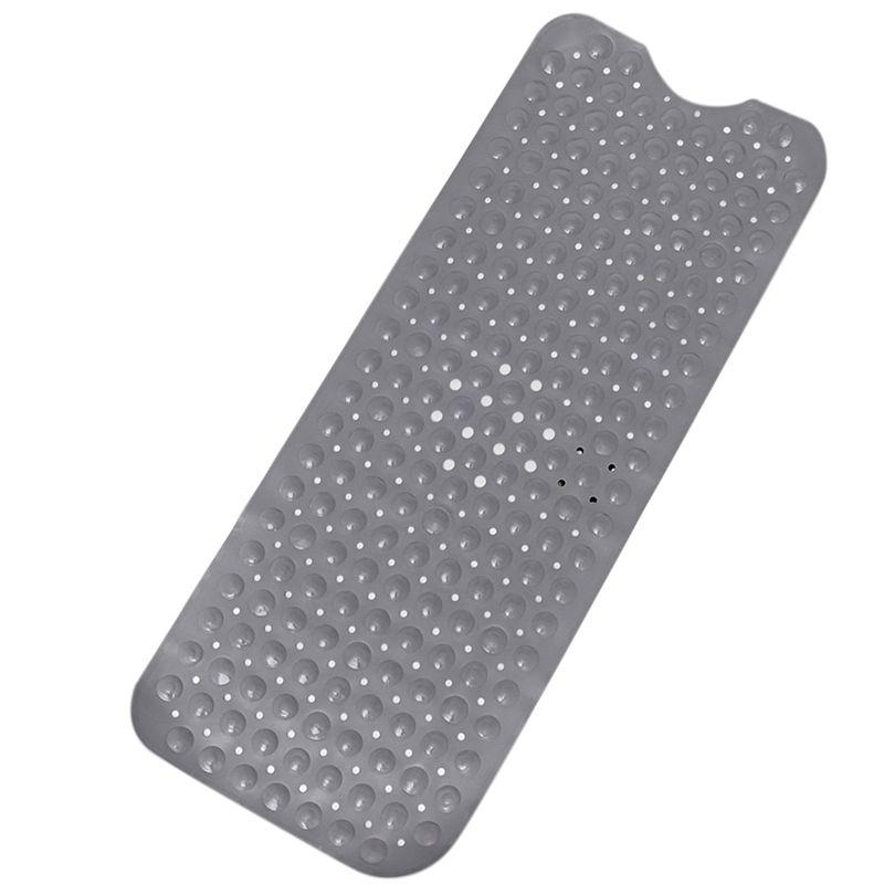 

AEE2-Anti-Slip Bathtub Mat With Drain Holes, Suction Cups - Machine Washable, Bathroom Shower Carpet Non-Slip Mat For Bathtub серый