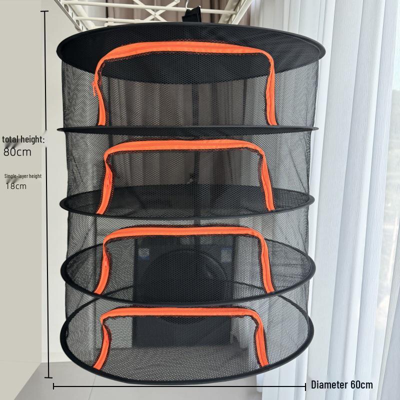 4-Layer Herb & Fish Drying Rack: Eco-Friendly Net for Dried Goods & Gardening Supplies