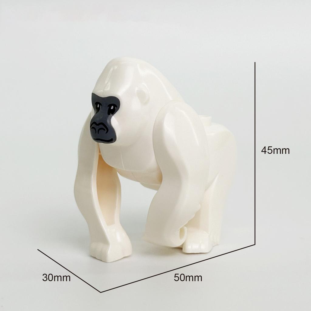 Zoo Animals Building Blocks Set: Elephant, Camel, Deer, Giraffe, Gorilla, Horse, Tiger - Mini Action Figure Bricks Toy