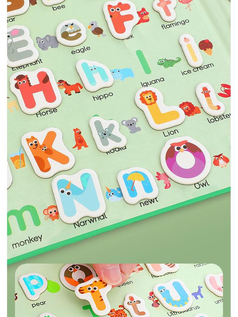 Children's Magnetic Phonics Book: 26 English Letters Spelling & Early Learning Game