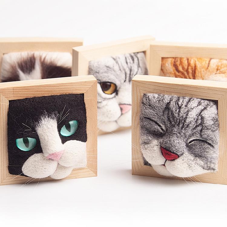 Handmade DIY Felt Toy Non-Finished Needle Felting Kits Easy for Beginners
