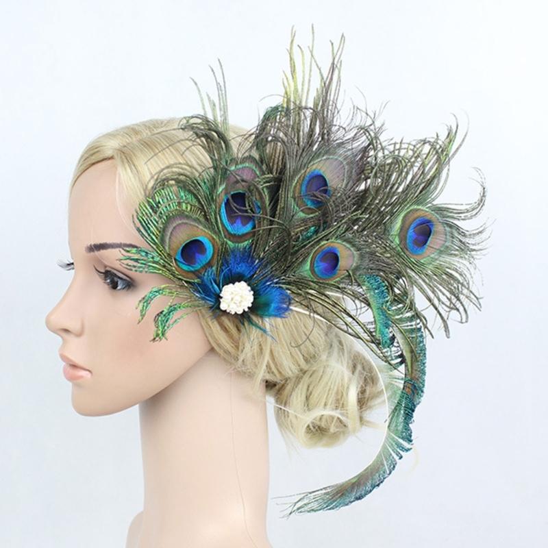 Flapper Fascinator Hair Clip for HorseRacing Female TeaParty Hairpin