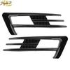 Glossy Black Front Fog Lamp Eyebrow Cover Trim Fit For Golf MK7 2014 2015-2017