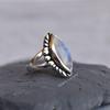 Natural Rainbow moonstone ring , Moonstone statement ring , Handmade sterling silver ring , one of a kind moonstone jewelry , Gift for her