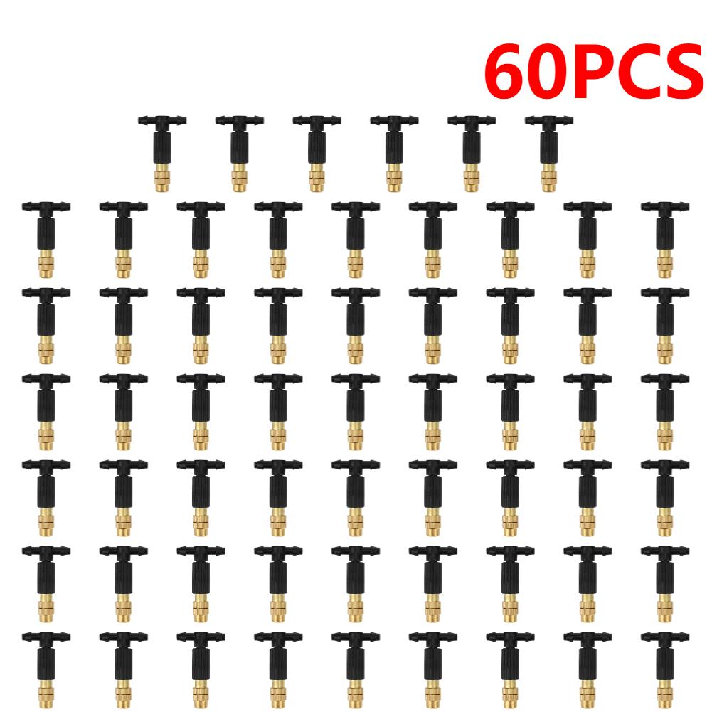 5-100PCS Misting Brass Nozzle 4/7 Dripper Drip Head Garden Irrigation Watering Atomizer Nozzles Adjustable Garden Sprinkler Head