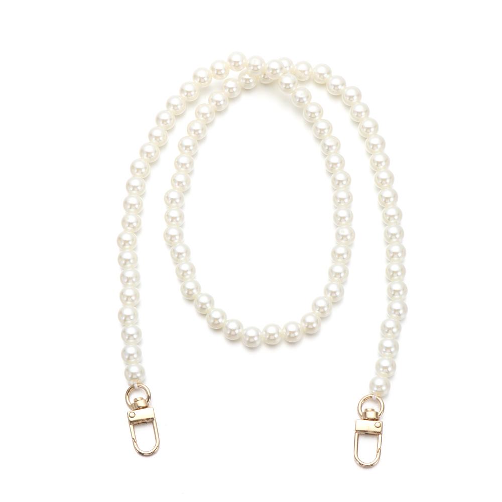 Fashion Pearl Belt Accessories Pearl Strap Bags Handbag Handles DIY Purse Replacement Long Beaded Chain
