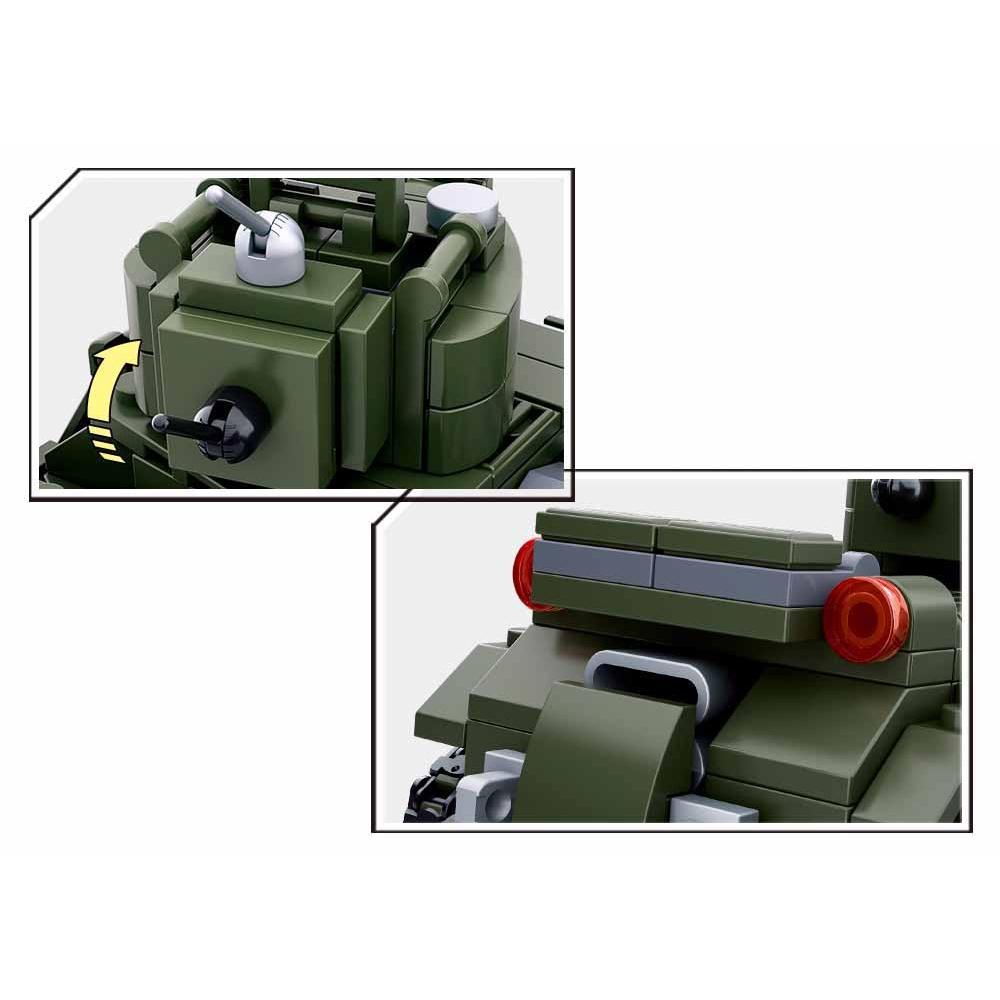 Mit den Bausteinen des Panzermodells des Zweiten Weltkriegs kompatibles Gebäude