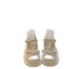 Taizhou round head bright leather women's new thick heel buckle single shoes college style bow JK leather shoes