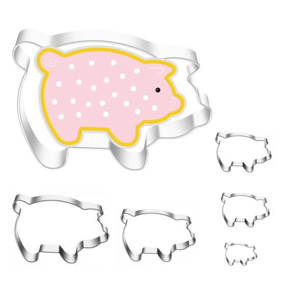 5 Stück/Set Edelstahl Donut Keks Ausstecher Doppelseitiges Backwerkzeug Geprägter Donut Maker Süßes Brot Gebäckform Küchenwerkzeug