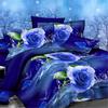 Fashion Home Decor 3D Duvet Cover Pillowcase Quilt Bedding Set Queen King Pretty Rose Flower