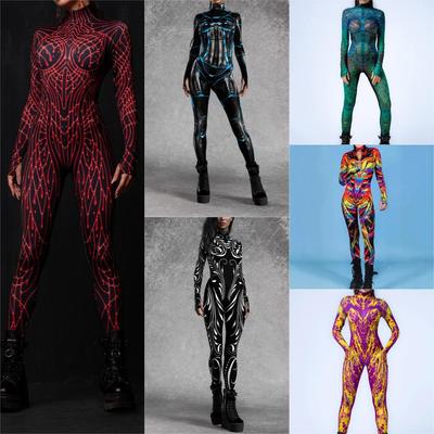 Costumes de Scène Imprimés Numériquement en 3D pour Adultes Événement Halloween Fête Thématique Carnaval Costume Cosplay Jeu de Rôle Combinaison