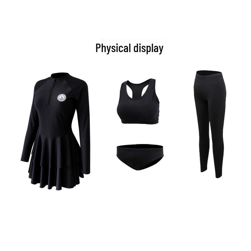 Women's Sun Protection Long Sleeve Wetsuit Set - Slimming, Quick Dry Suit for Snorkeling, Surfing & Beach Activities