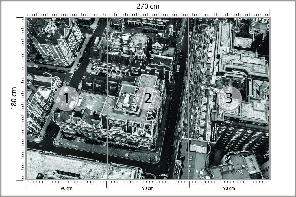 Photomural London Black And White  Non-Woven 270x180