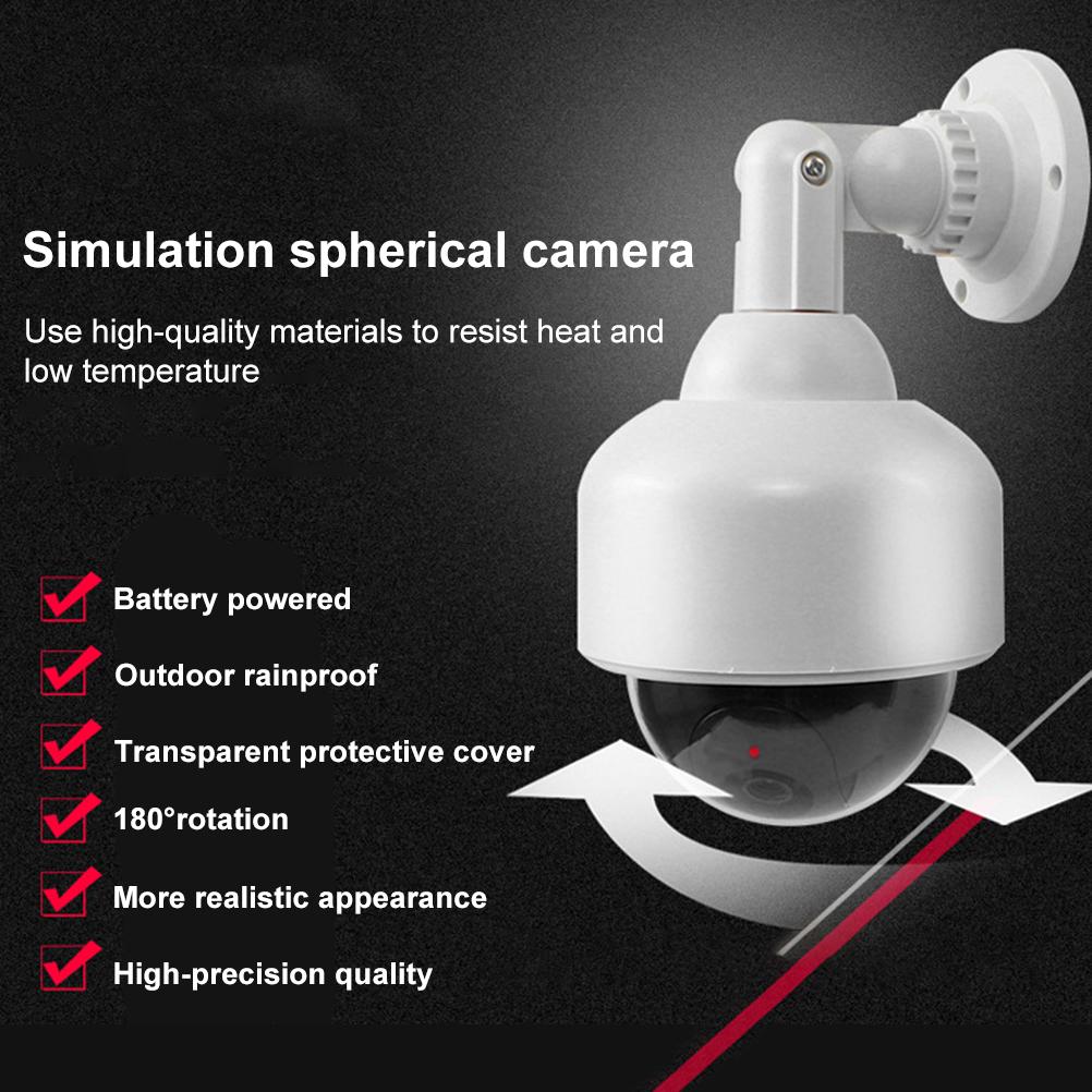 Dummy Security Camera Battery Operated Fake Camera Waterproof Rotatable Fake Security Camera