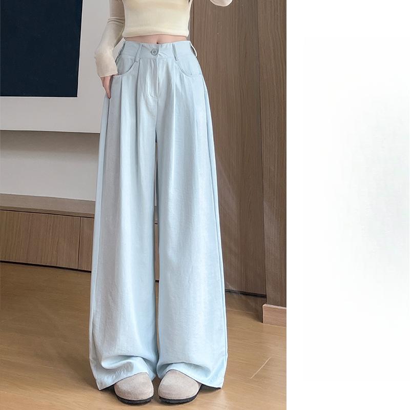 Suit Wide-leg Pants Women's Summer Thin New High-waisted Loose and Thin Pants