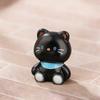 6pcs Small Size Decorative Cat Statues Resin Cat Ornaments Simple Kittens Decorations  Desktop Use