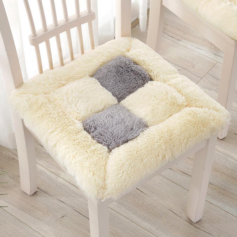Fortykket Stol Krakk Pute Sittepute på Gulvet Student Ni-ruters Stolpute Plysj Rumpepute Kontor Langvarig Sittepute