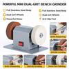 Mini Electric Bench Grinder Sharpener, Stainless Steel Body, Coarse & Fine Wheel, Multi-Function Tool Grinding Machine
