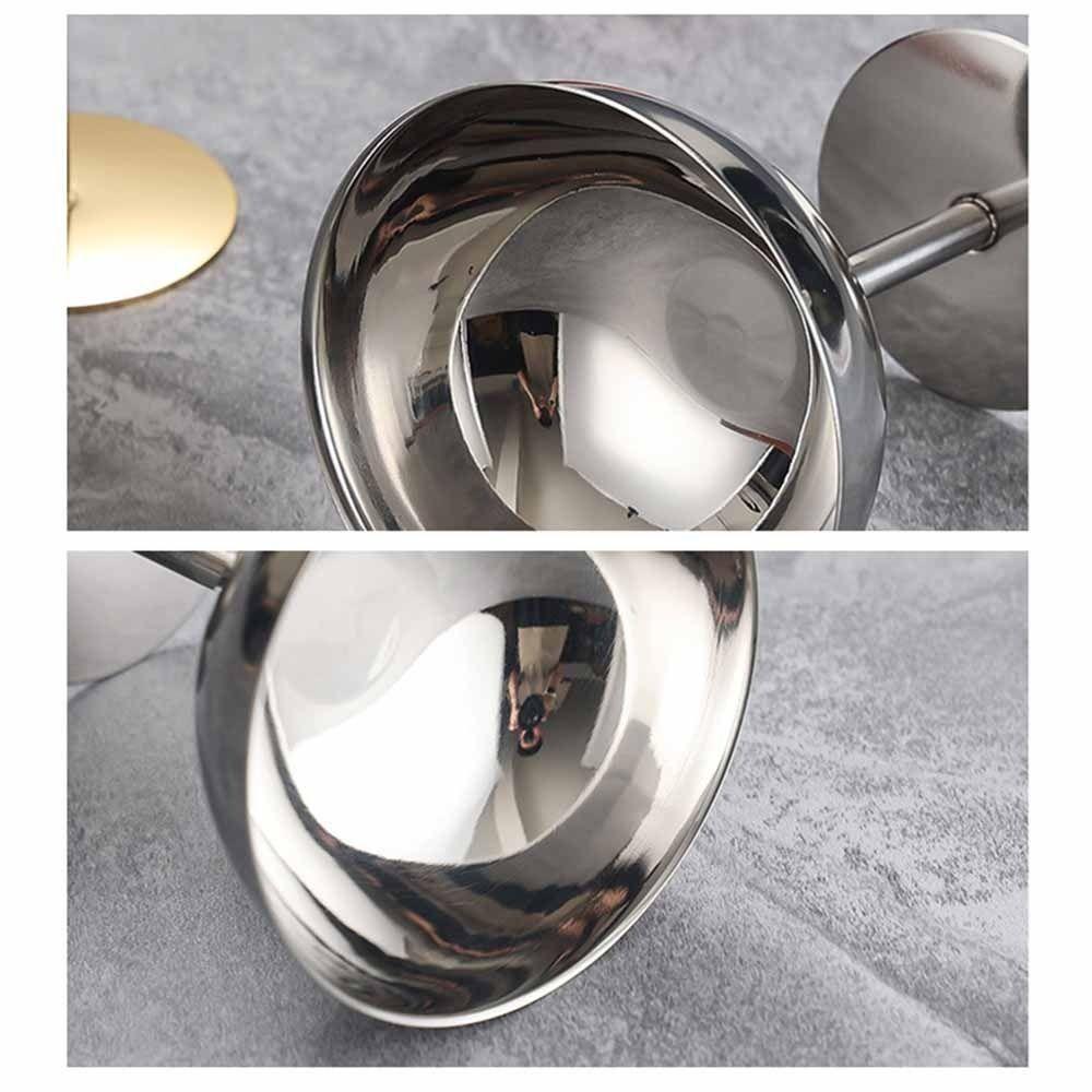 Stainless Steel Ice Cream Cup Food Grade Stemmed Fruit Plate Shorty Salad Bowl Bar Tableware