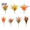 Long Lasting Fake Plants Fall Artificial Flower with Eucalyptus Leaf, Lifelike Faux Plants, Decorative UV Resistant for Autumn Thanksgiving