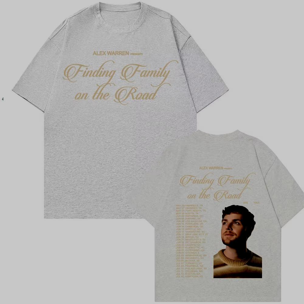 Alex Warren Finding Family On The Road 2026 Tour Tshirt Summer Unisex Women Luxury Cotton Oversize Tshirt Y2K Unisex Shirt
