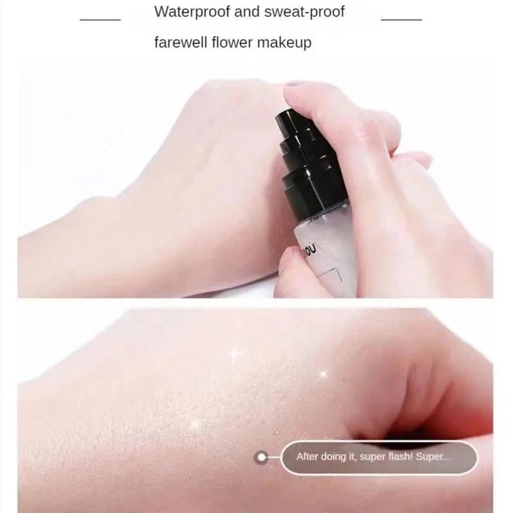 NOVO Glow Makeup Setting Spray Shimmer Face Body Hydrating Long Lasting Oil Control Facial Nurse Mist Maintenance, 01, 1 Piece