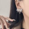 Luxury High-End Single Diamond Zirconia Stud Earrings - Exaggerated Internet Celebrity Style for Women