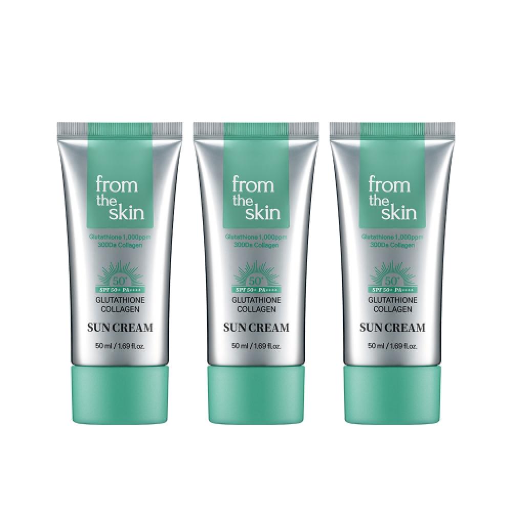 

От The Skin Glutathione Collagen Tone Up Sun Cream 50 мл Spf50+ X 3 FREE