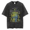 2026 Attack on Titan Anime T-shirt Lavata Retrò Uomo e Donna Abbigliamento Estivo Traspirante Top Harajuku Streetwear Maglietta Periferica