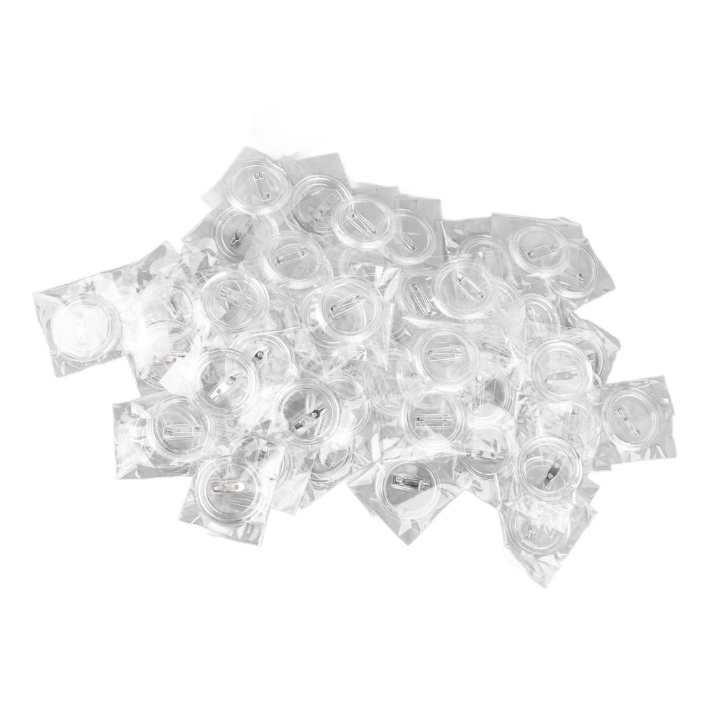 50PCS 3.8in Acrylic Badge Clear Picture Photo Button Pins for Craft Supplies School Projects
