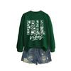 Womens Oversized Cotton Hoodie Sweatshirt Fall Print Graphic Loose Fit Long Sleeve Crew Neck