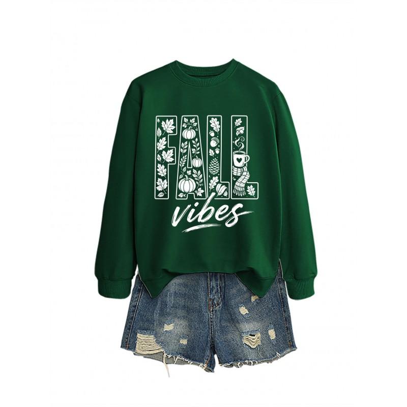 Womens Oversized Cotton Hoodie Sweatshirt Fall Print Graphic Loose Fit Long Sleeve Crew Neck