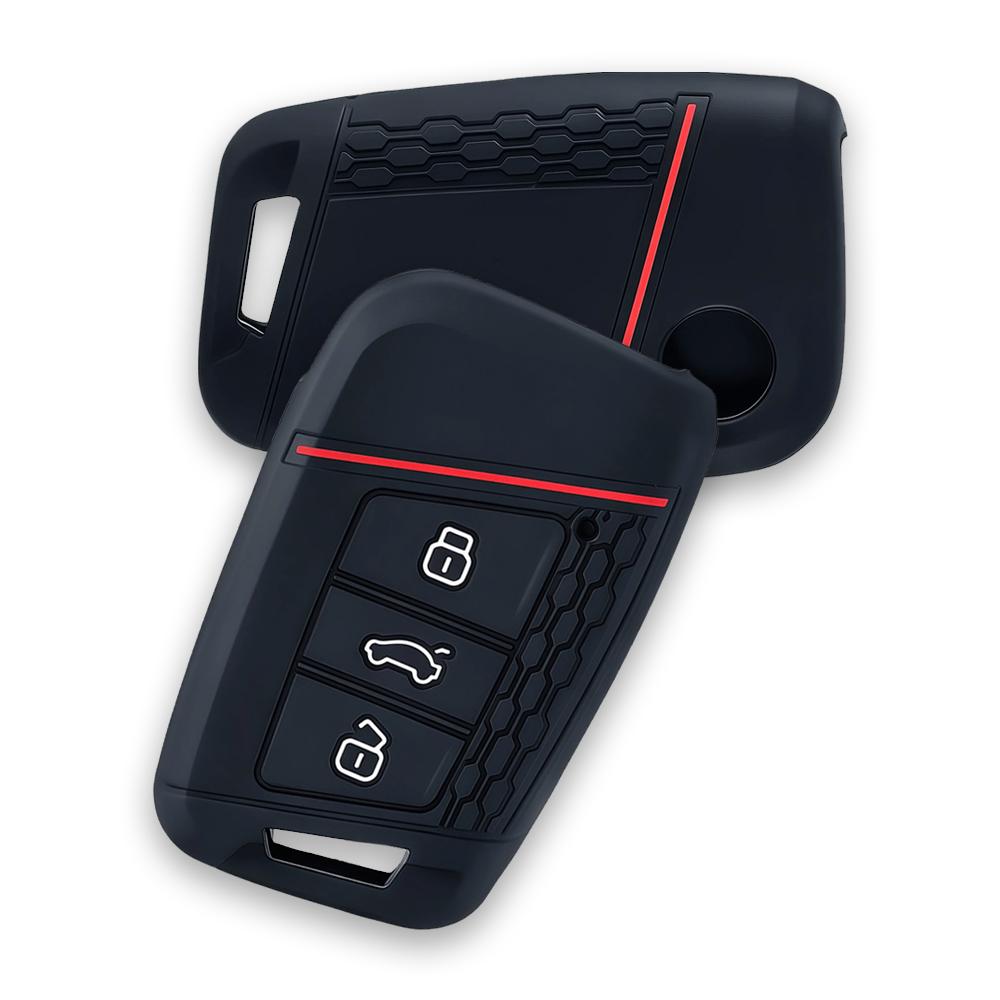 3 Button Silicone Remote Car Key Case Cover For Vw Passat B8 Skoda Kodiaq Superb A7 Car Keyless Fob Shell Holder Protector