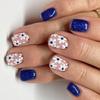 Quadratische Aufdrücknägel Blume Falsche Nägel Klebenägel Künstliche Acrylnägel 24 Stück Aufklebenägel für Frauen Mädchen
